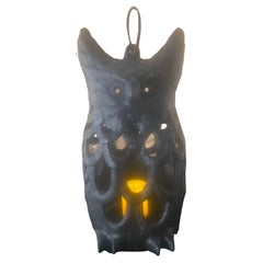 Japanese Genuine Rare Old "Owl" Lighting Lantern Marked JAPAN