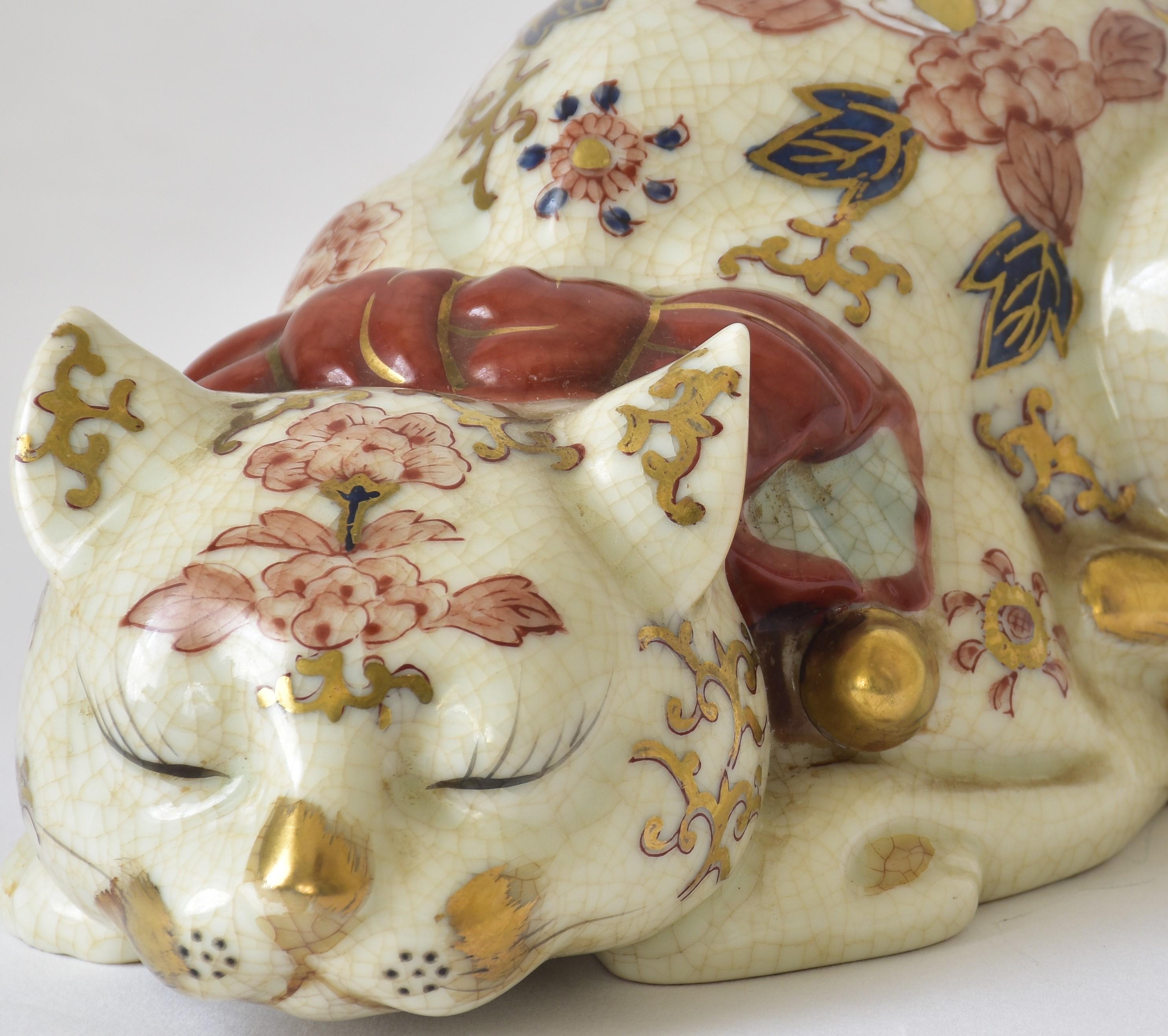 chat porcelaine japonais