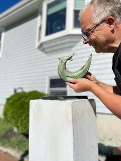 Japanese Gilt Bronze Year Of Dragon Master Work Sculpture , Sotaro Saegusa