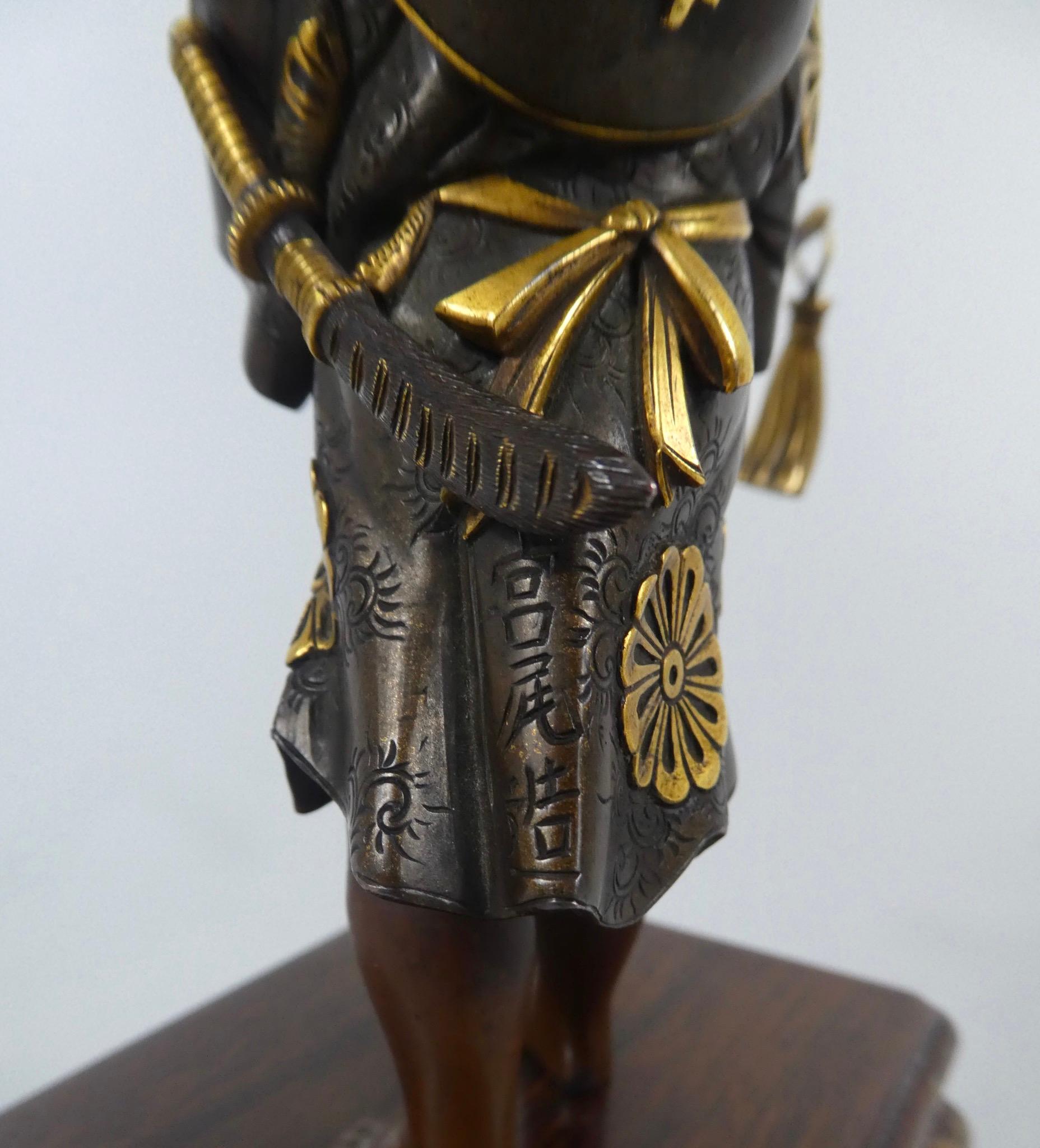 Japanese Gilt Bronze Okimono of a Boy, Miyao Eisuke, Meiji Period 2