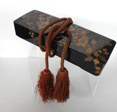 Japanese Gilt Lacquer Document Box with a Calligraphy Document