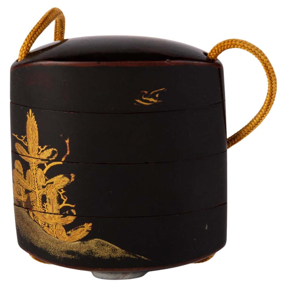 A fivepart Japanese lacquer inro with netsuke, late 19th c. For Sale at ...