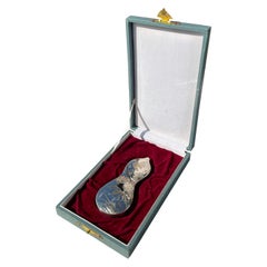 Boîte à fleurs japonaise Bonbonniere en argent doré