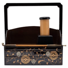 Antique Japanese Gilt Tabako-Bon Box, c. 1900