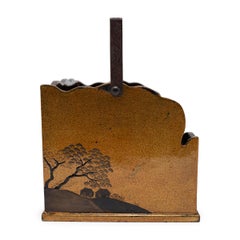 Tabako-Bon japonais doré avec incrustation de nacre