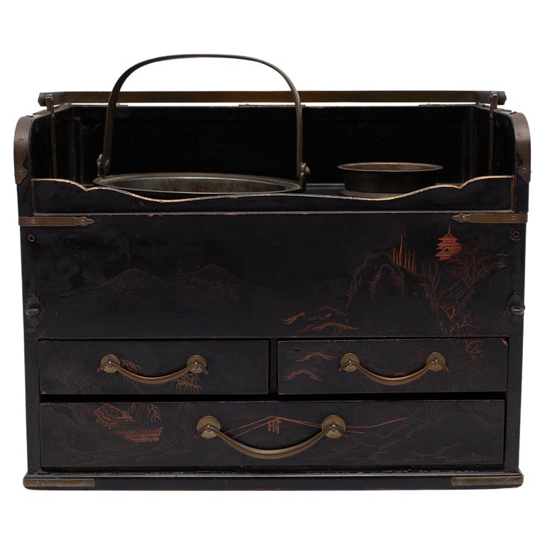 Japanese Gilt Tabako-Bon with Mountain Landscape, c. 1850 For Sale at  1stDibs