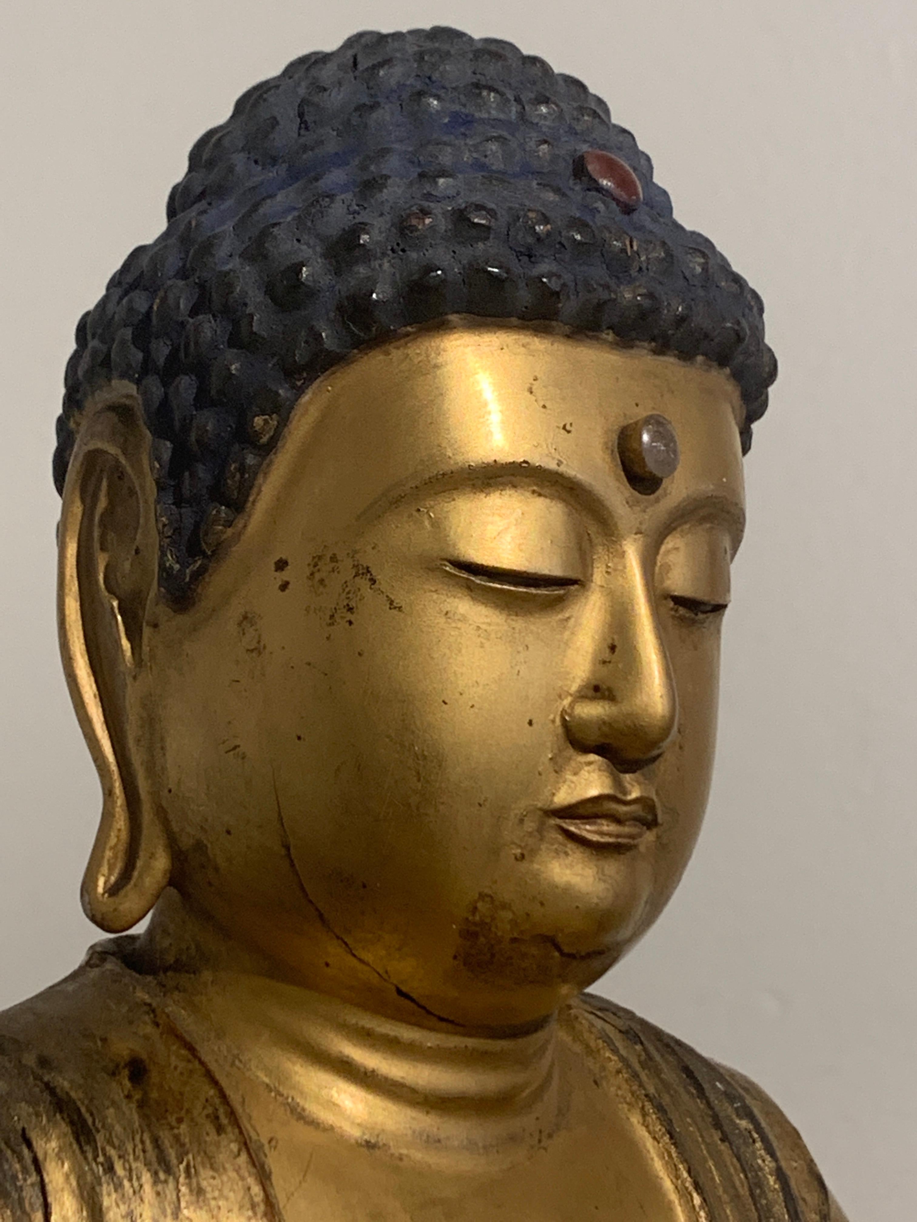 Japanese Giltwood Medicine Buddha, Yakushi Nyorai, Edo Period, Late 18th Century 7