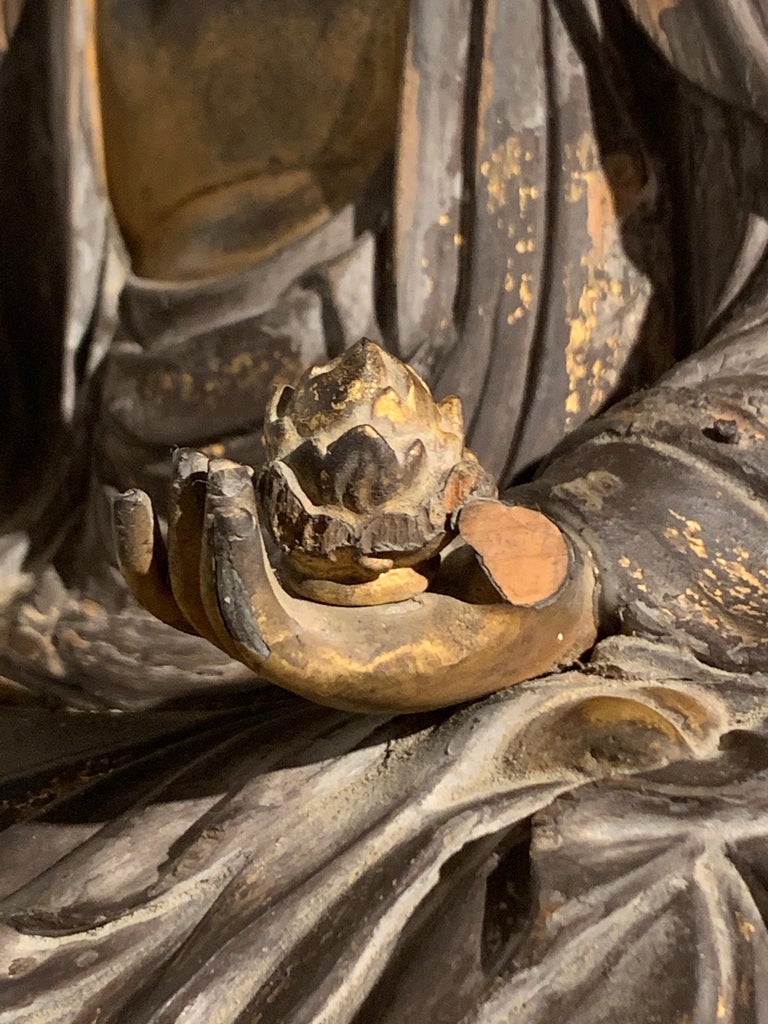 Japanese Giltwood Medicine Buddha, Yakushi Nyorai, Muromachi