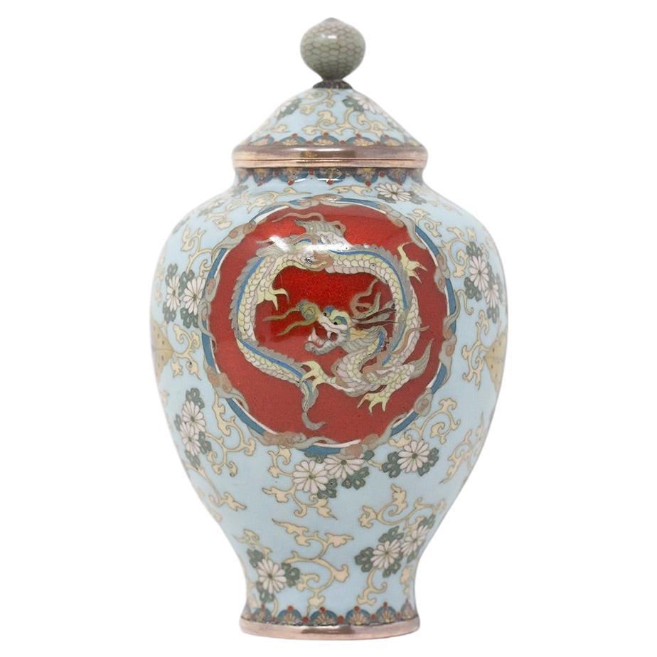 Japanese Ginbari Cloisonne Enamel Vase