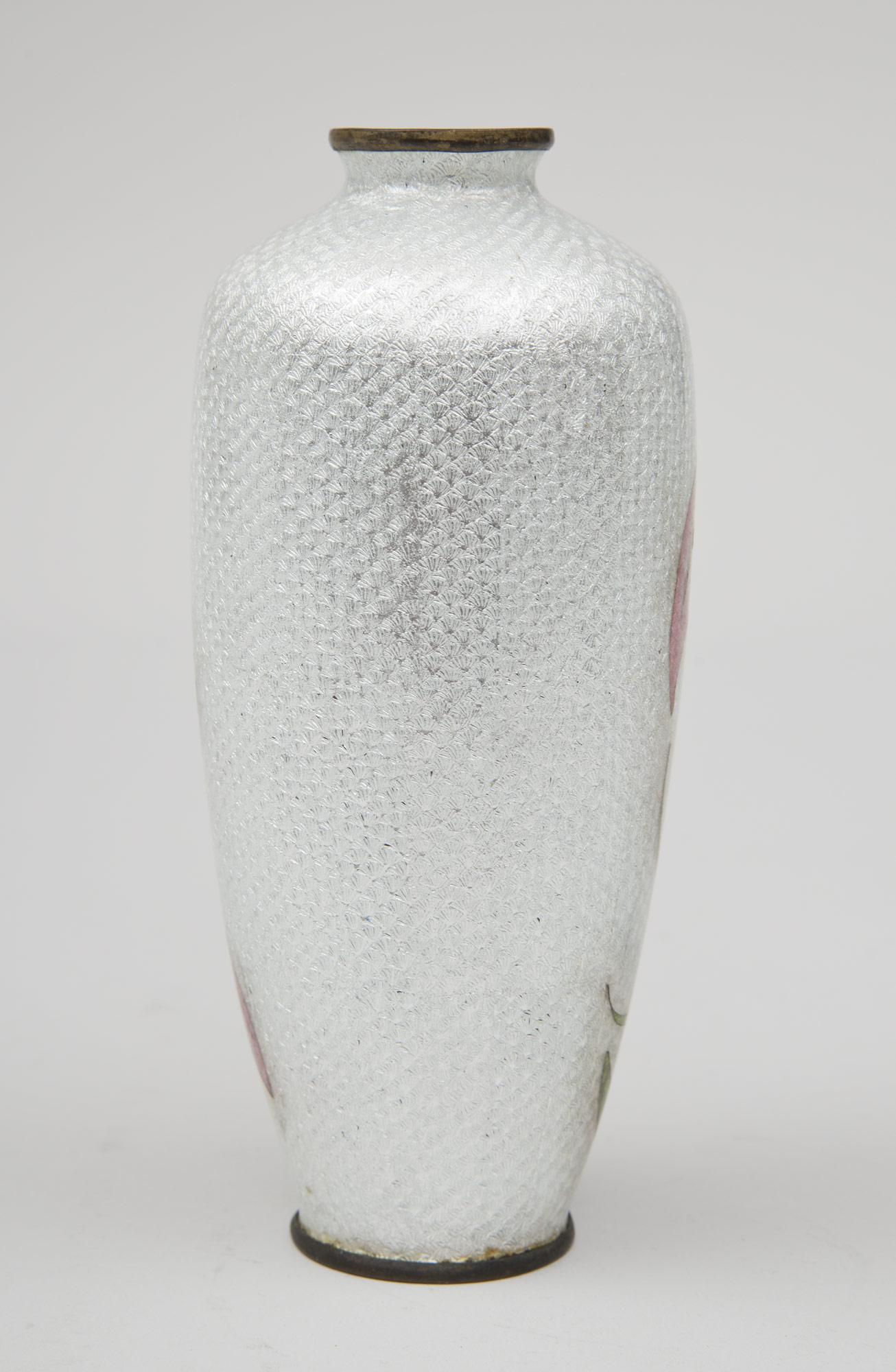 Late 19th Century Japanese Ginbari Cloisonne Vase, Meiji Period For Sale