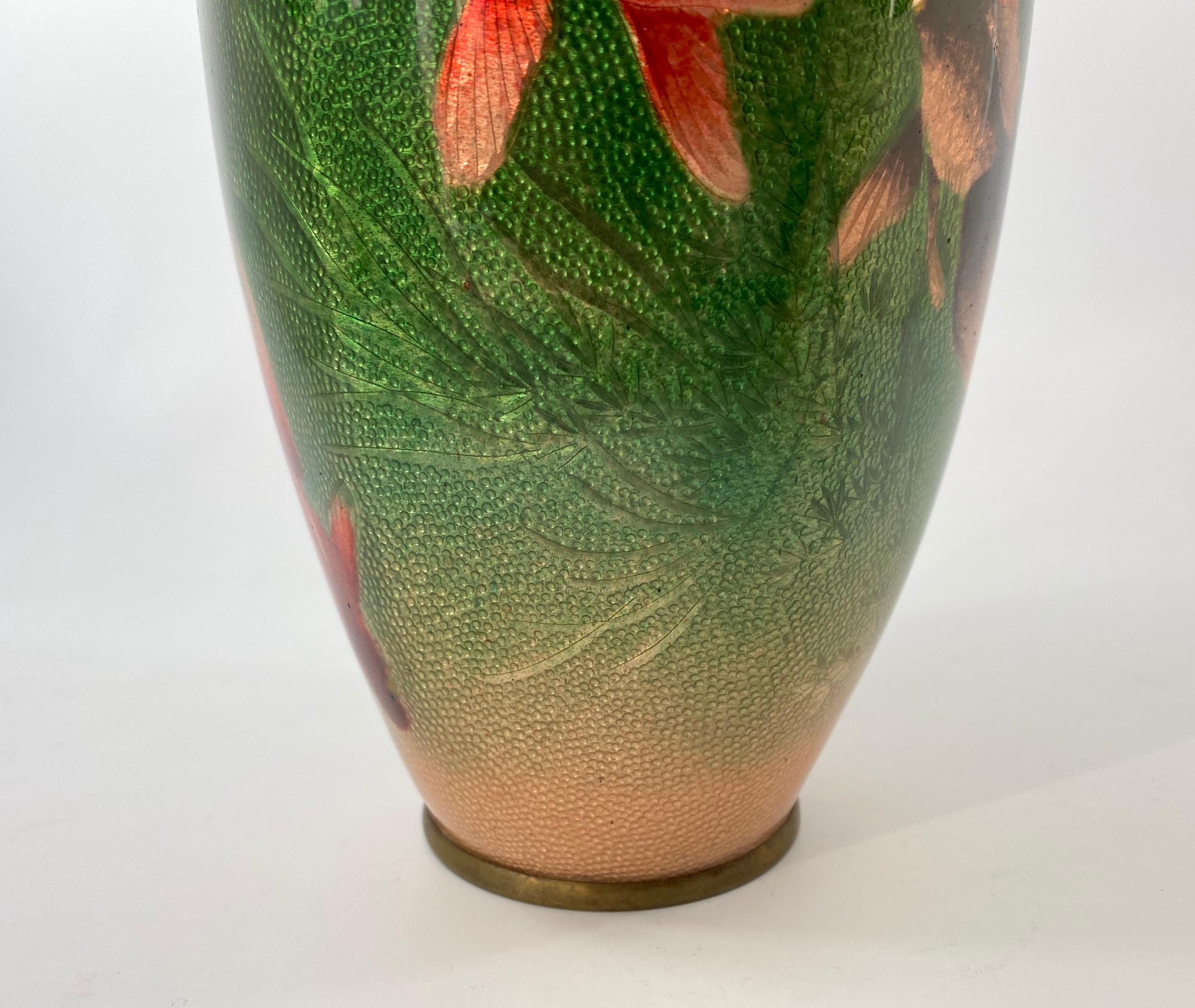 Japanese Ginbari Cloisonne Vase, Ota Toshiro, Meiji Period 5