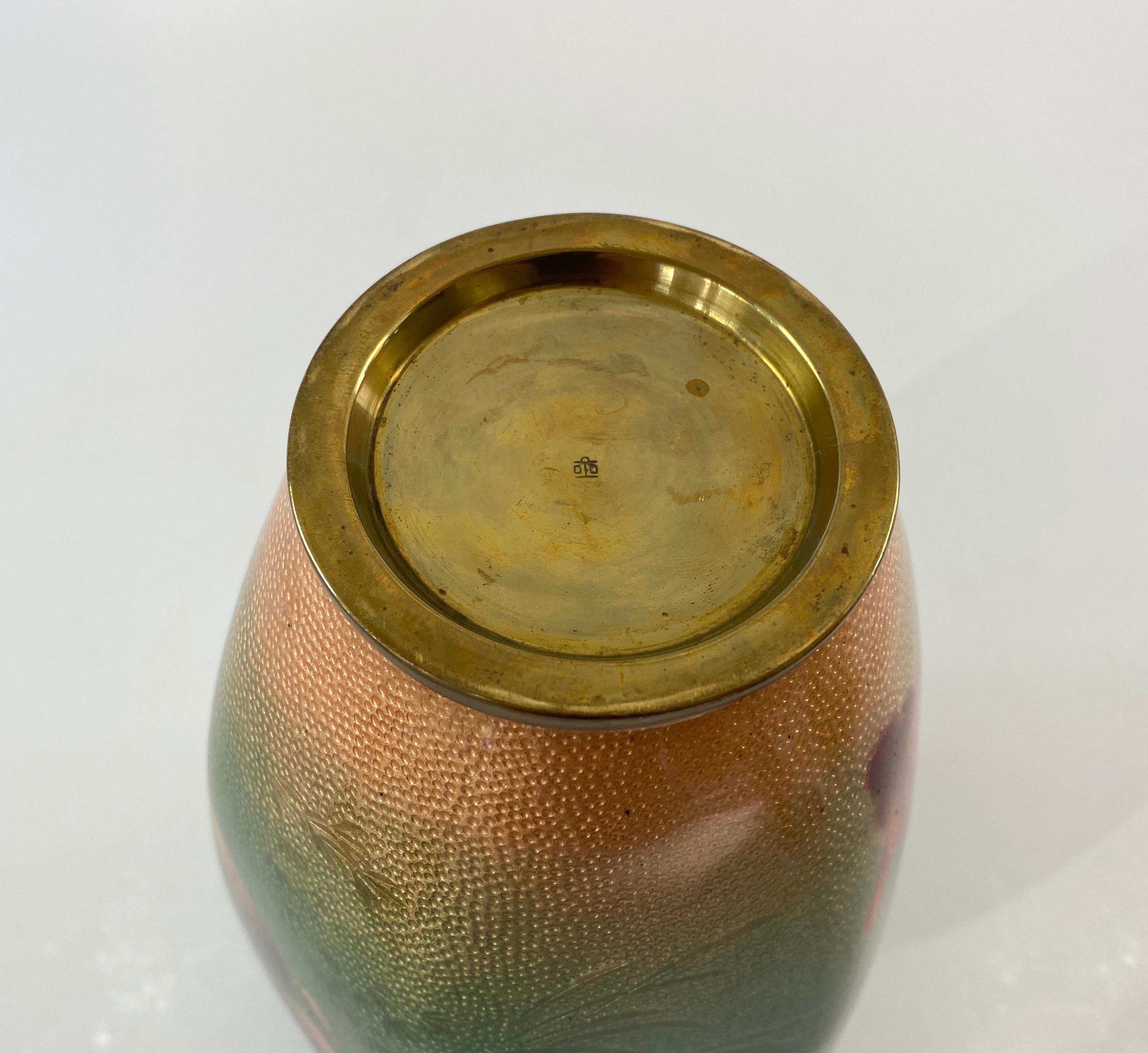 Japanese Ginbari Cloisonne Vase, Ota Toshiro, Meiji Period 6