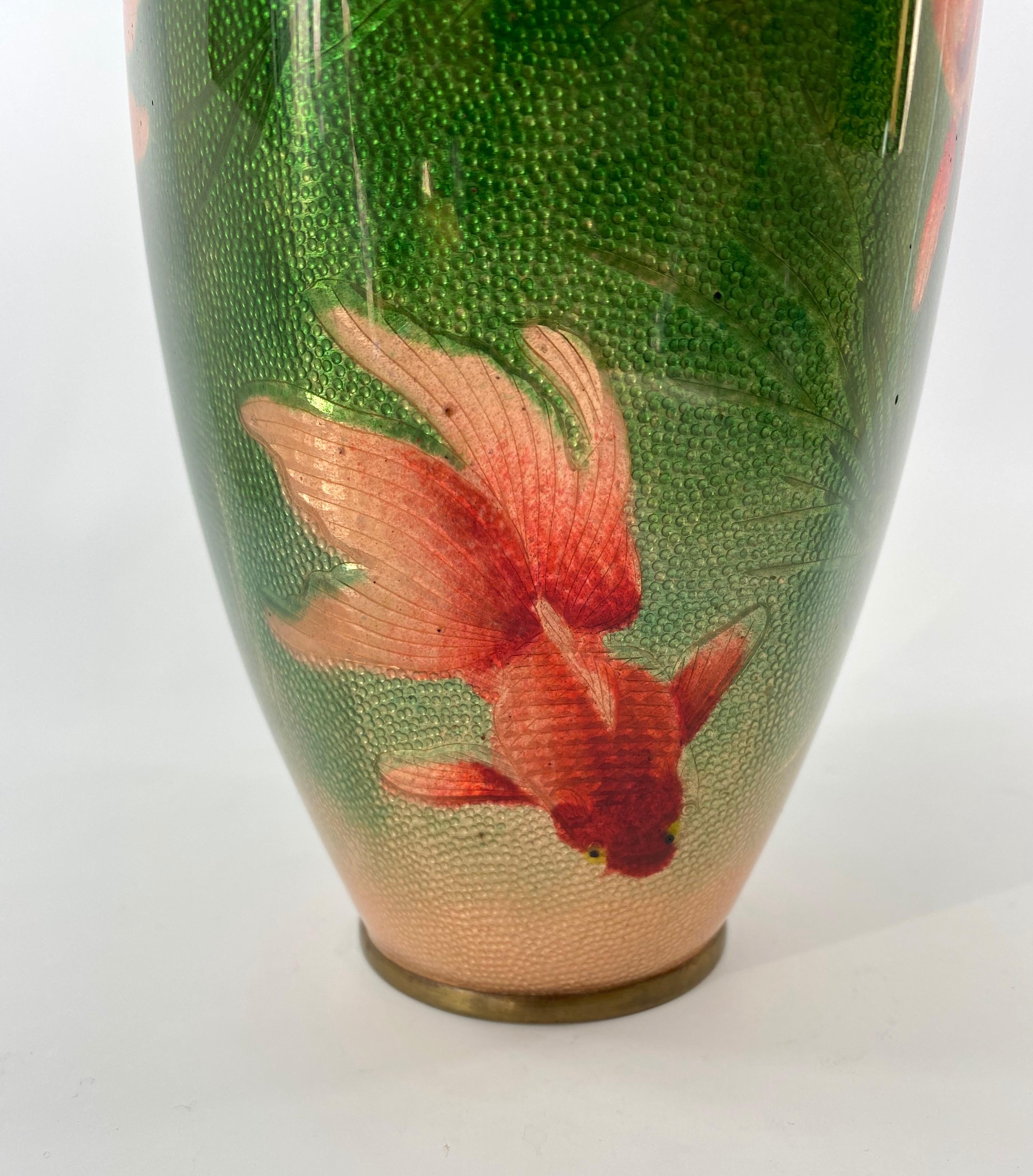 Japanese Ginbari Cloisonne Vase, Ota Toshiro, Meiji Period 2