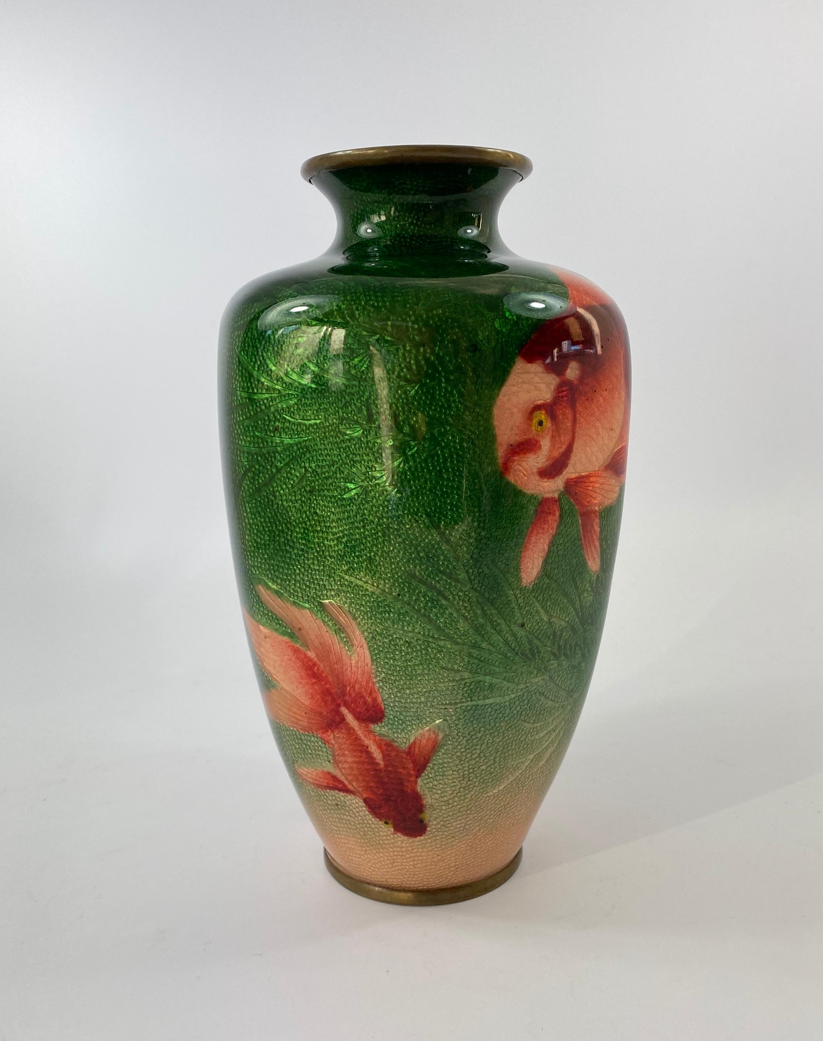 Japanese Ginbari Cloisonne Vase, Ota Toshiro, Meiji Period 3