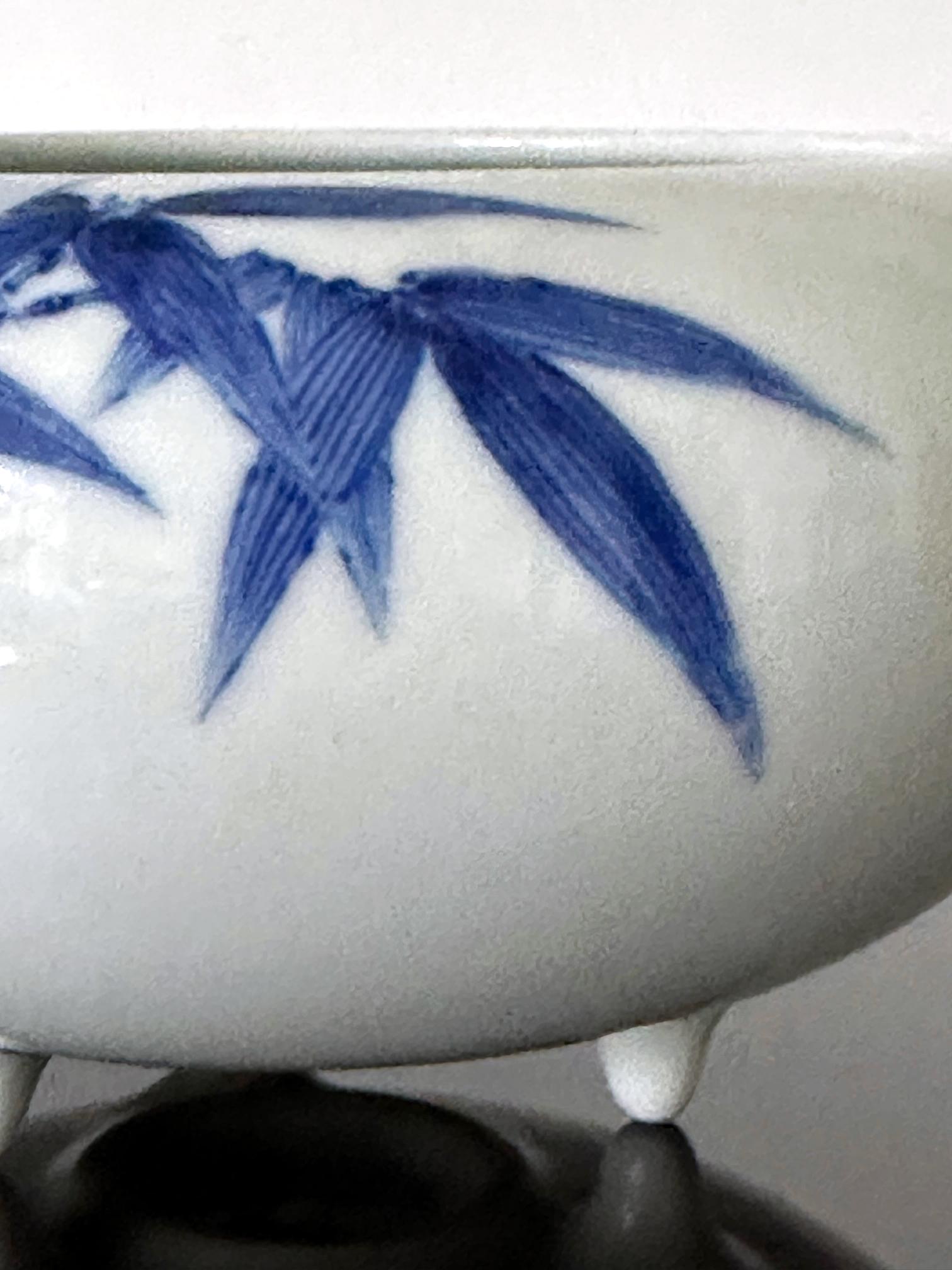 Japanese Glazed Ceramic Bowl by Makuzu Kozan  For Sale 7