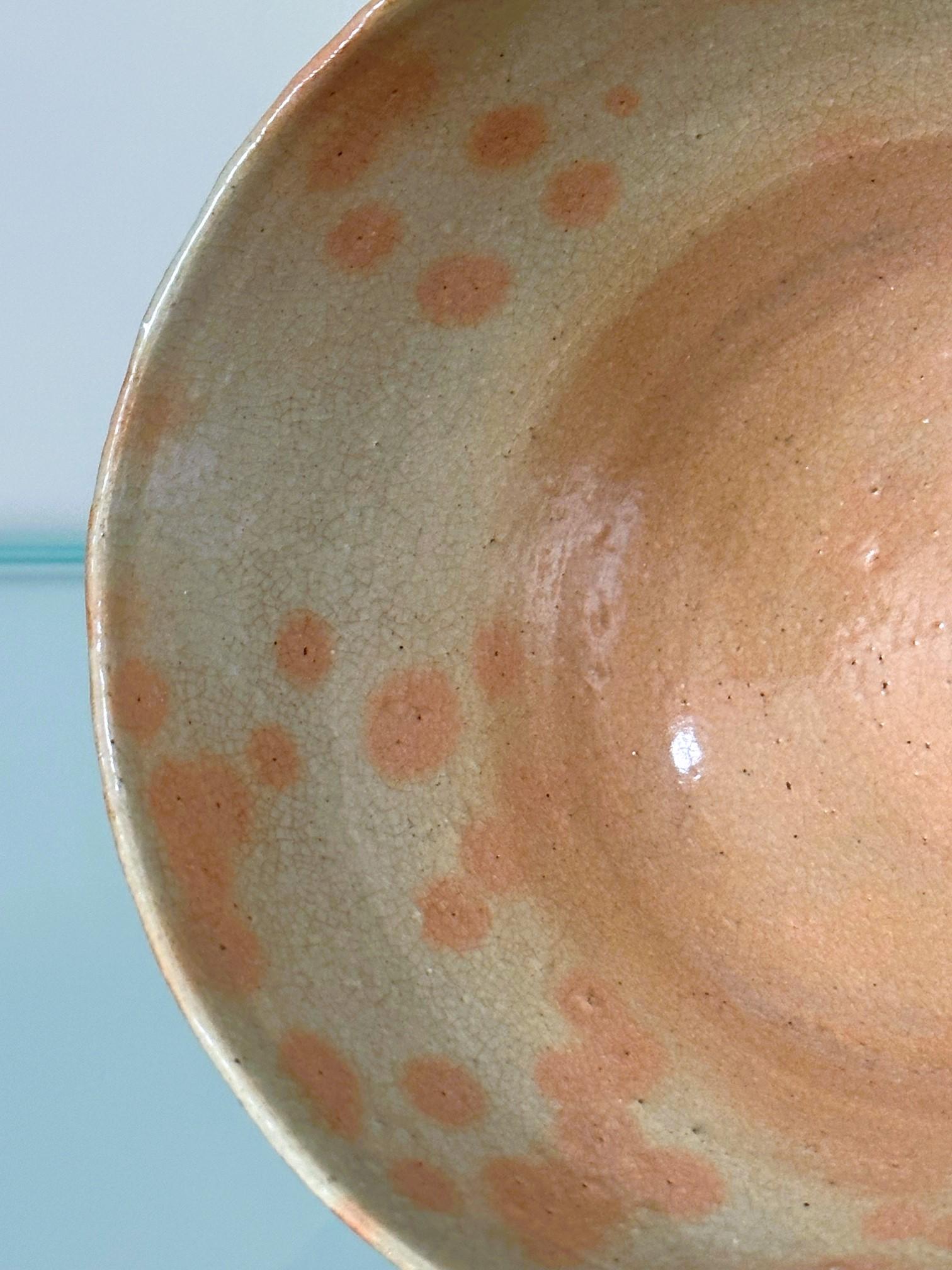 Japanese Glazed Ceramic Gohon Chawan Tea Bowl For Sale 5