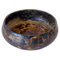 Japanische glasierte Steingutschale von Kitaoji Rosanjin Ex-Musuem Kollektion