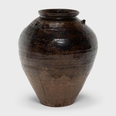 Japanese Glazed Tsubo Wine Jar, c. 1875