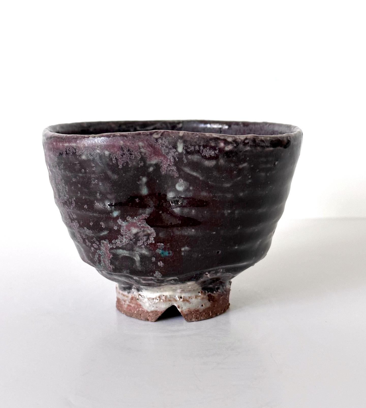 18th Century and Earlier Japanese Gohon Glazed Tea Bowl Chawan Meiji Period Ex-Musuem For Sale