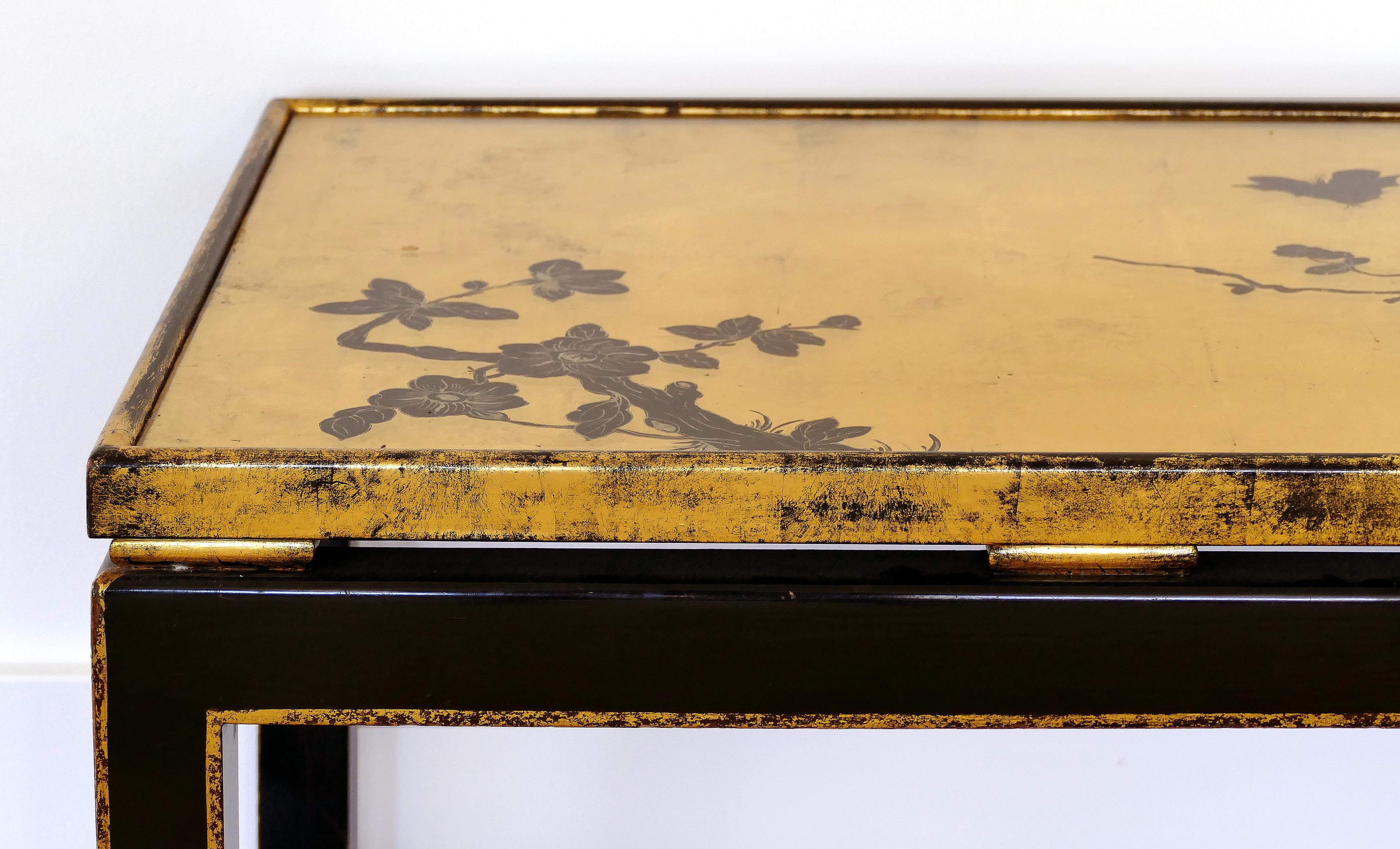 gold leaf coffee table