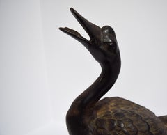 Japanese Goose Sculpture Bronze