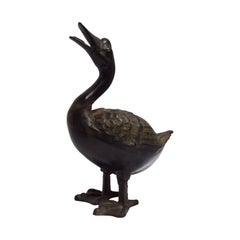 Japanese Goose Sculpture Bronze