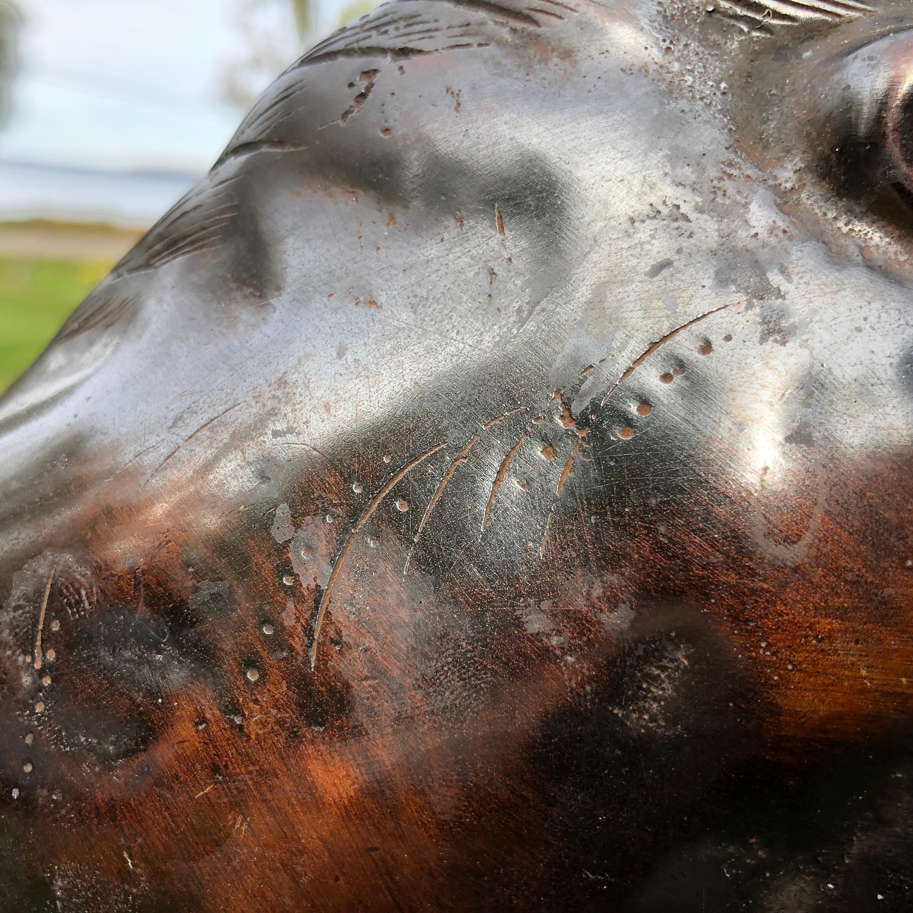 Japanese Great Boar Pig Bronze Sculpture 4