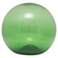 Used Japanese Green Glass Fisherman’s Float, c. 1900