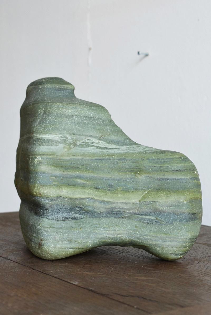 Japanese Green Old Scholar's Stone / Appreciation Stone /Wonderful Natural Stone 11