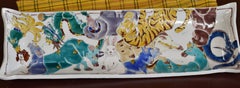 Cargador Japonés de Porcelana Verde Amarillo Púrpura del Maestro Artista, 2