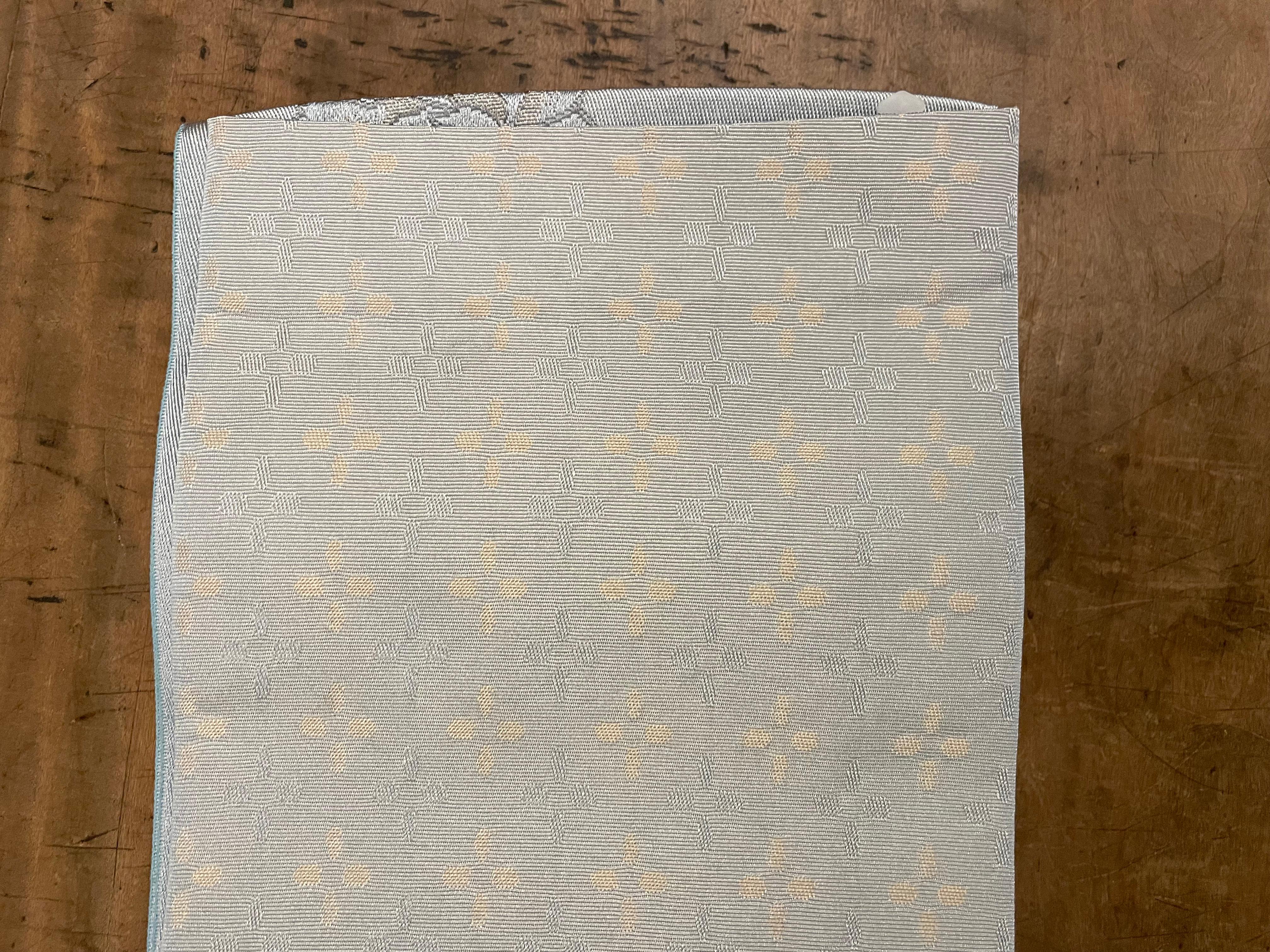 Showa Ceinture de kimono japonaise Hanhaba Obi bleu ciel avec rose des années 1980 en vente