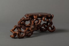 Japanese Hand-Carved Natural Wood Root Stand