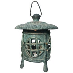 Retro Japanese Hand Cast Bronze "hearts" Lantern