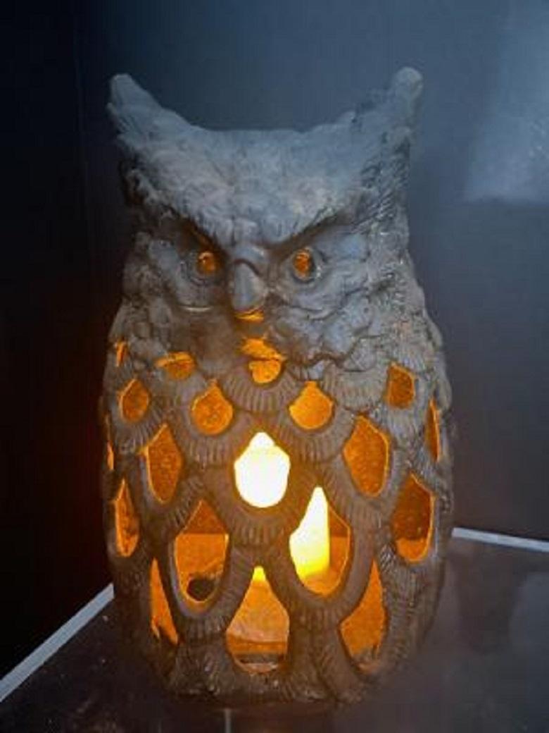 ceramic owl lantern
