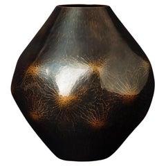 Vaso giapponese in rame martellato a mano del famoso Gyokusendo