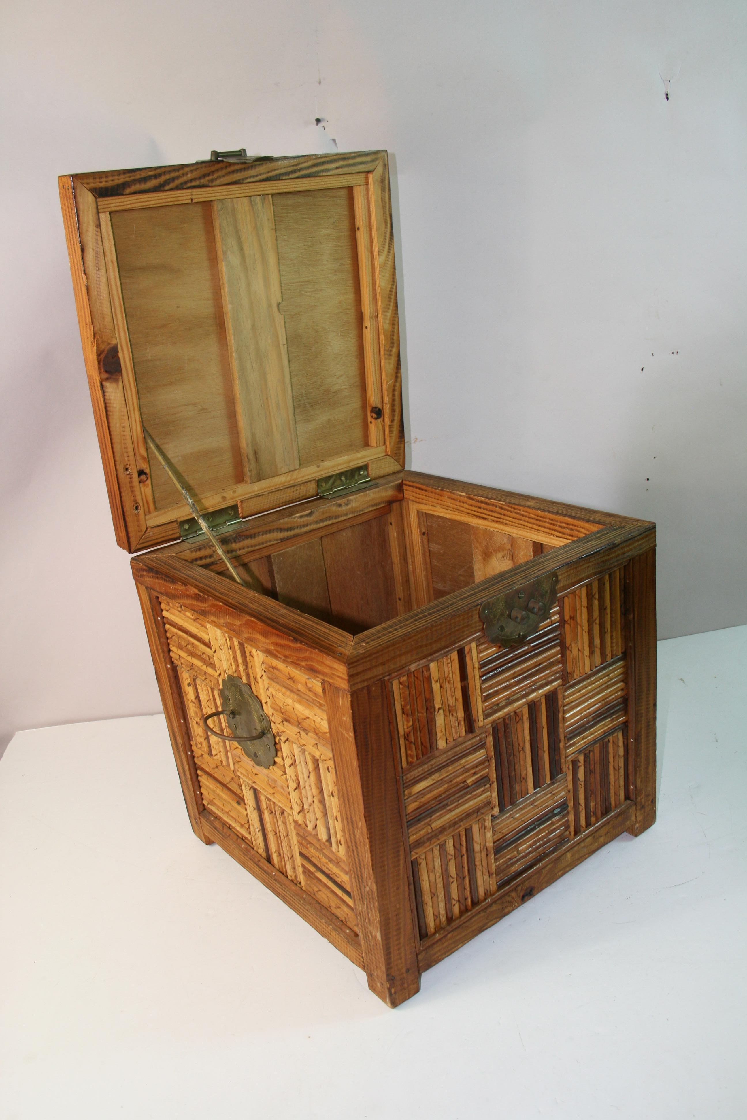 Japanese Hand Made Side Table/Storage Box For Sale 4