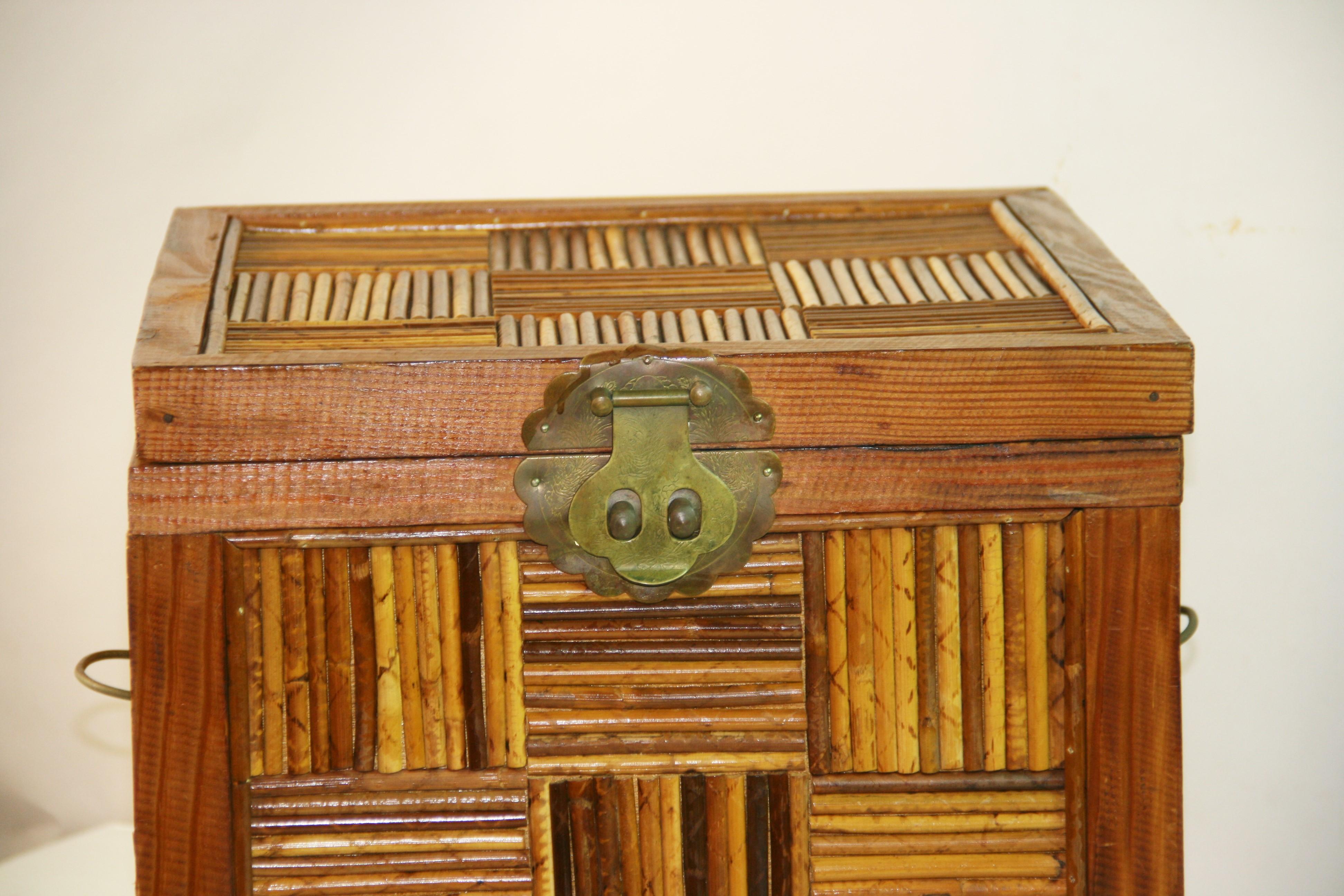 Hand-Crafted Japanese Hand Made Side Table/Storage Box For Sale