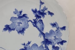 Japanese Hand Painted Blue and White Charger