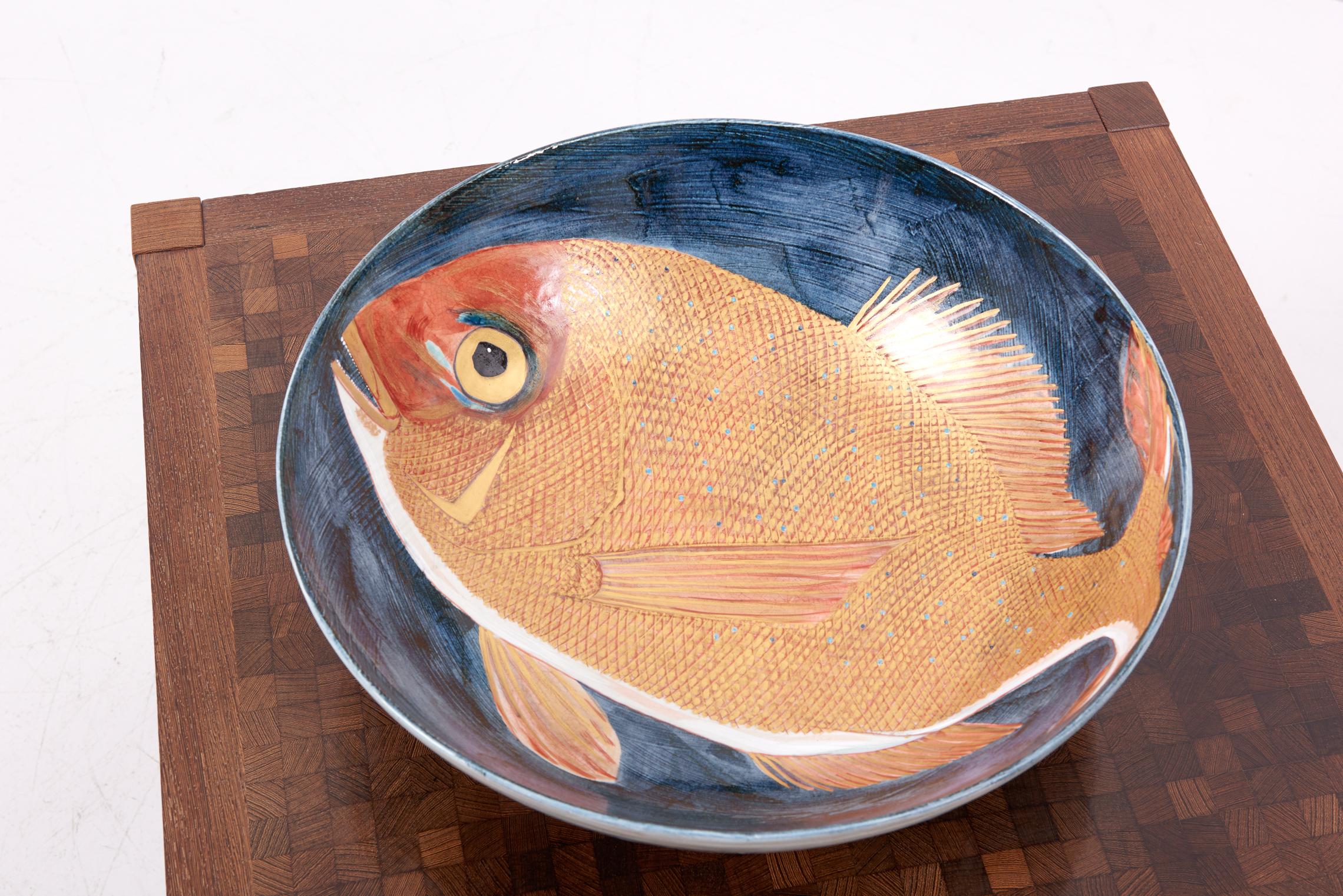 Contemporary Japanese Hand Painted Ceramic Bowl, New For Sale