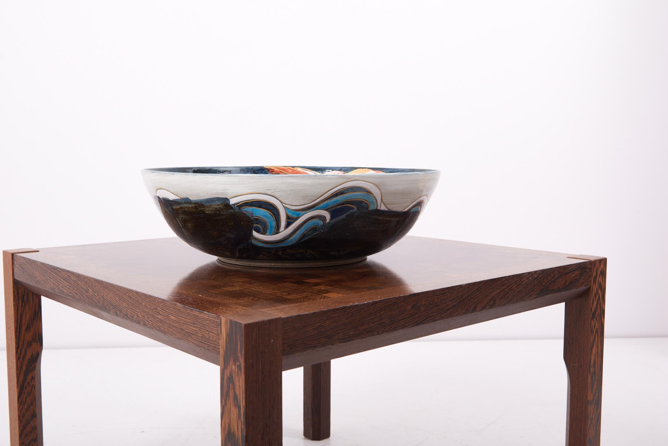 Japanese Hand Painted Ceramic Bowl, New For Sale 2