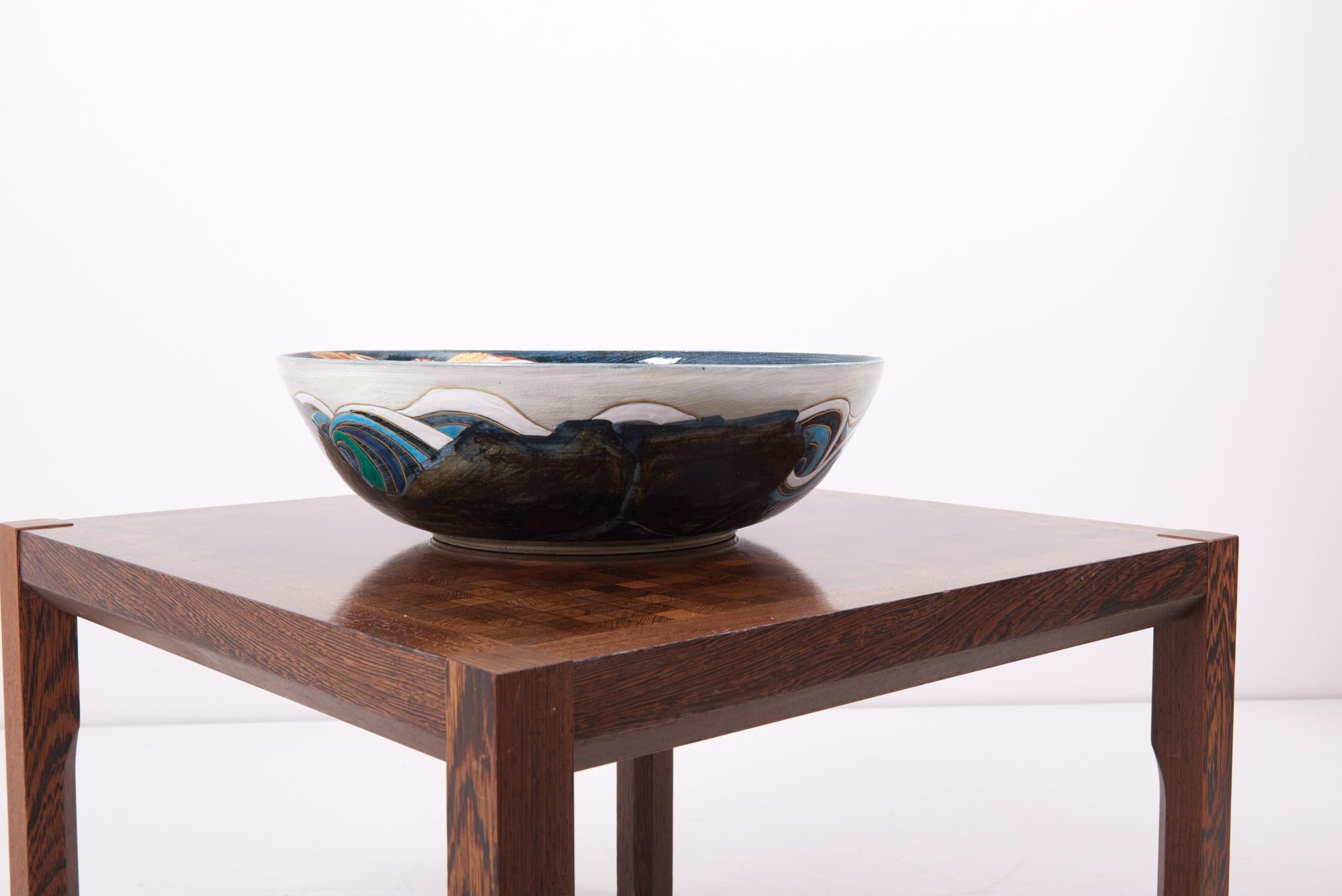 Japanese Hand Painted Ceramic Bowl, New For Sale 3