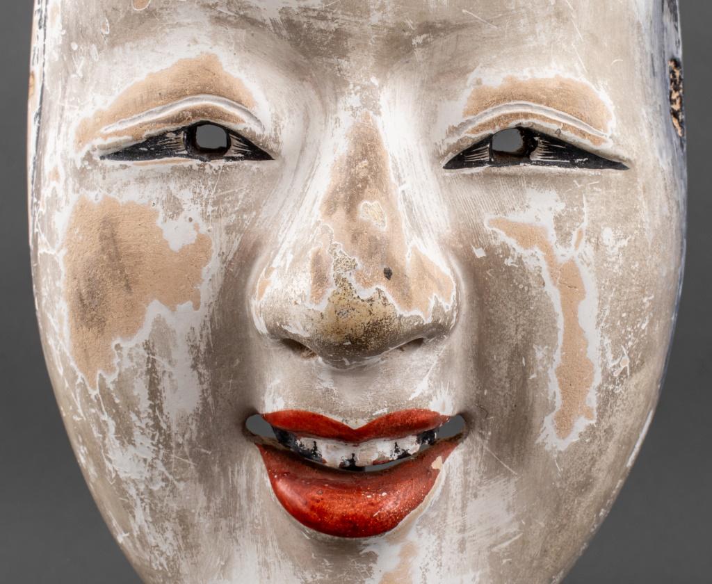 Máscara Noh japonesa de cerámica pintada a mano Japonés