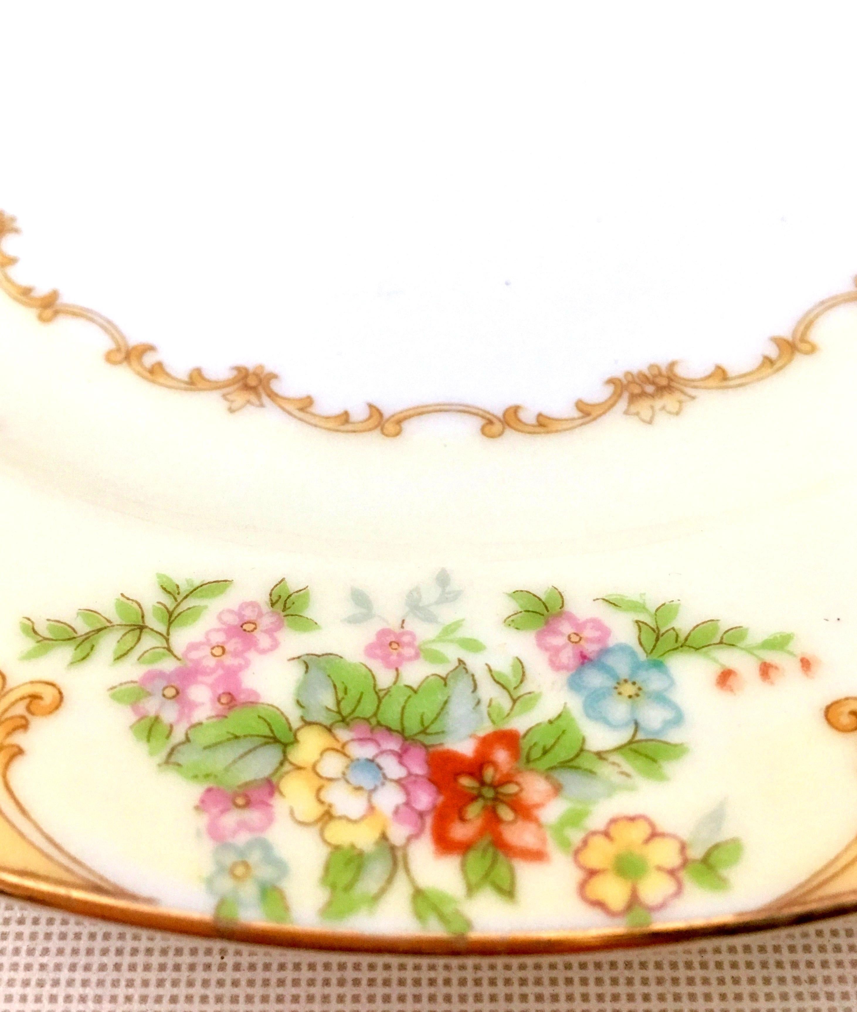 Art Nouveau 1930'S Japanese Hand Painted Salad/Dessert Plates By, Noritake Set/9 For Sale