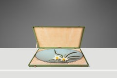 Vajilla japonesa de vidrio pintada a mano por Mitsukoshi, Japón, c. 1960