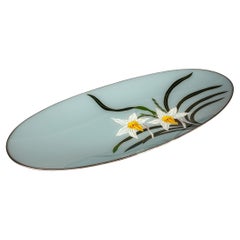 Vajilla japonesa de vidrio pintada a mano por Mitsukoshi, Japón, c. 1960
