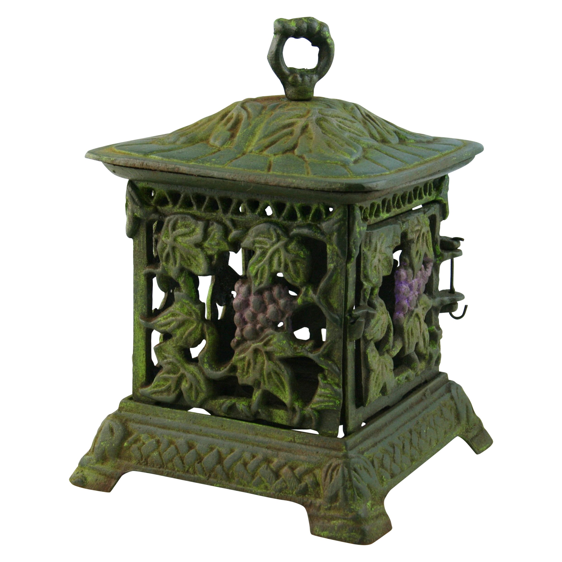 Japanese Hand Painted Grapes and Leaves Garden Lighting Lantern