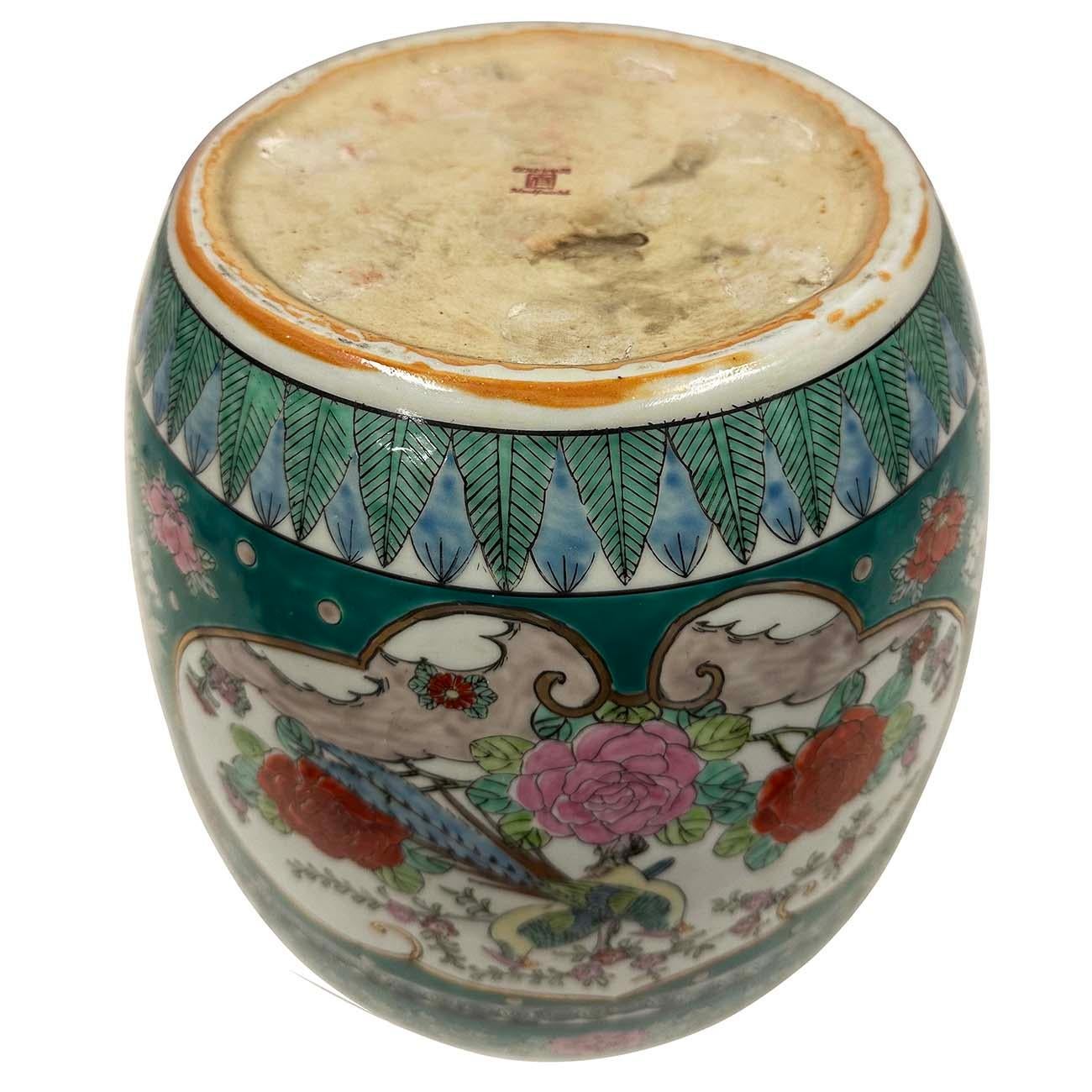 Japanese Hand-Painted Imari Planter with Flowers and Birds 2