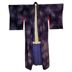 Japanischer handgefertigter langer Seidenkimono für Männer #2 von 1955