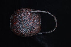 Japanese Handwoven Bamboo Flower Basket with Twisted Handle – Taisho to Showa Pe