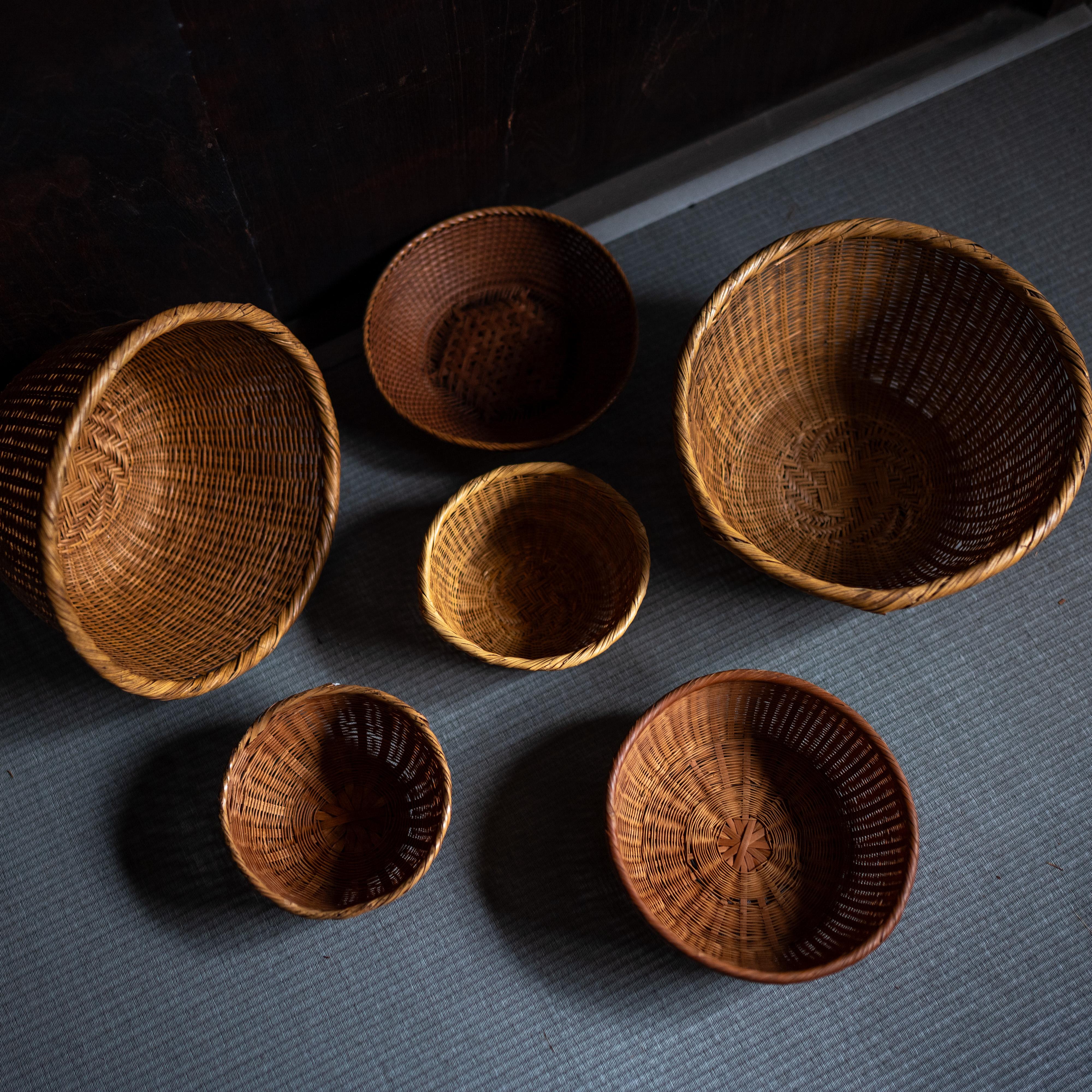 Japanese Handwoven Basket, Kago, Japan, 20th Century For Sale 5